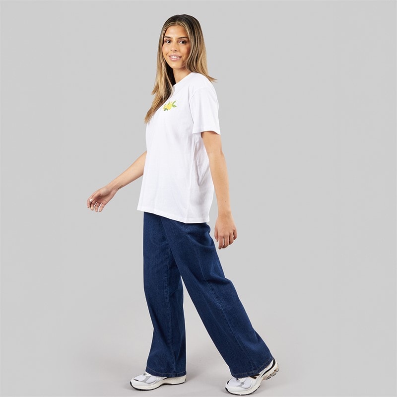 Pieces Womens Oversized Graphic T-Shirt White Lemon - Image 4