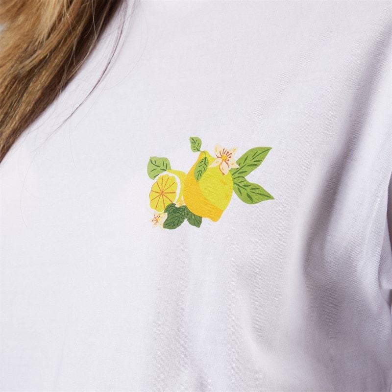 Pieces Womens Oversized Graphic T-Shirt White Lemon - Image 5