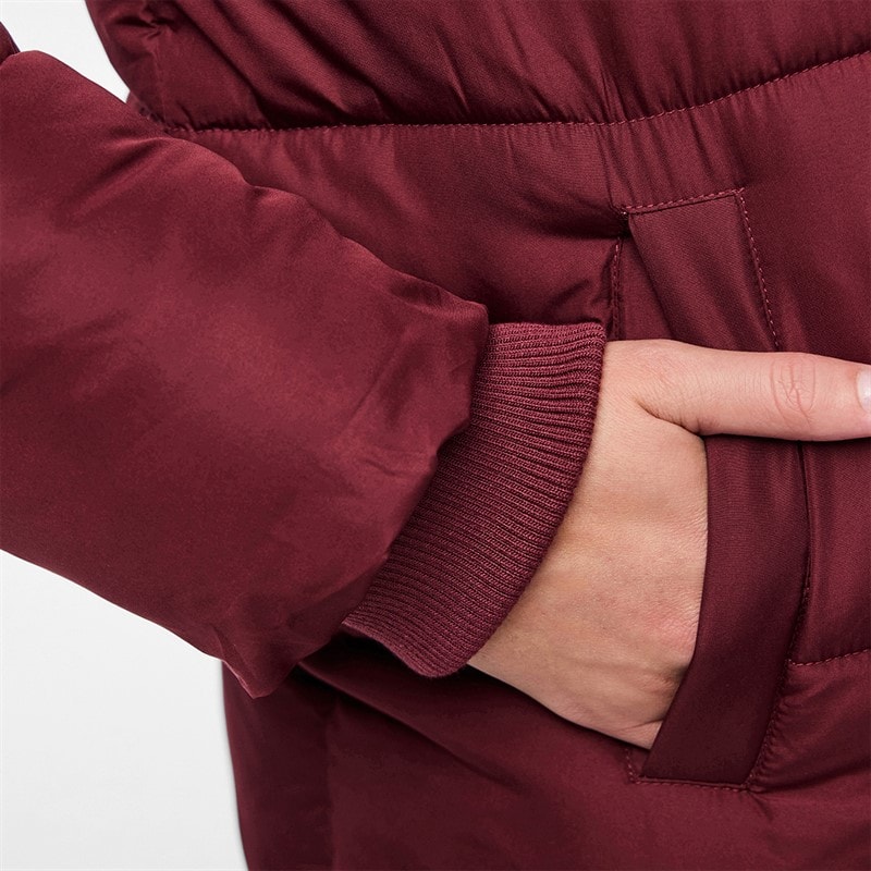 Pieces Womens Janni Long Puffer Jacket Tawny Port - Image 5