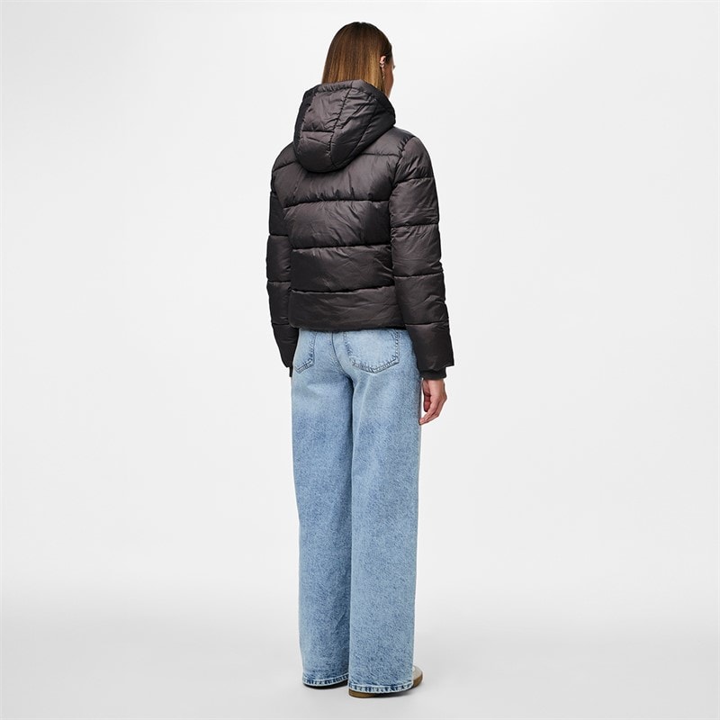Pieces Womens Janni Short Puffer Jacket Magnet - Image 2
