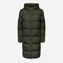 Pieces Womens Janni Long Puffer Jacket Forest Night
