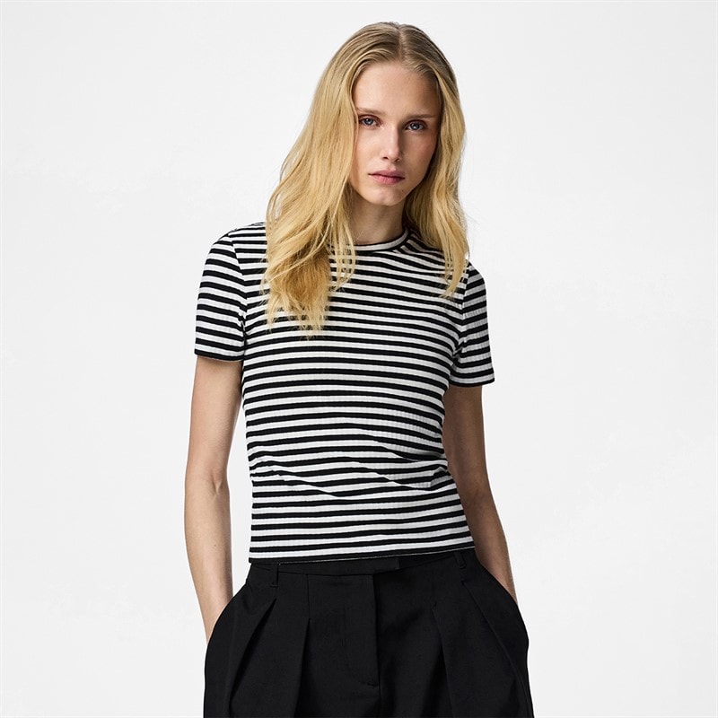 Pieces Womens Laya T-Shirt Black