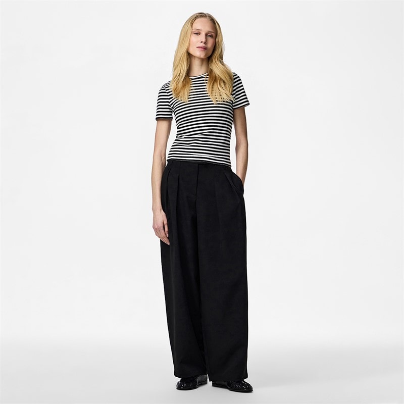 Pieces Womens Laya T-Shirt Black - Image 3