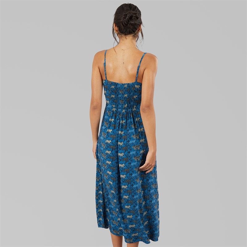 Pieces Womens Slip Ankle Dress French Blue Leopards - Image 2