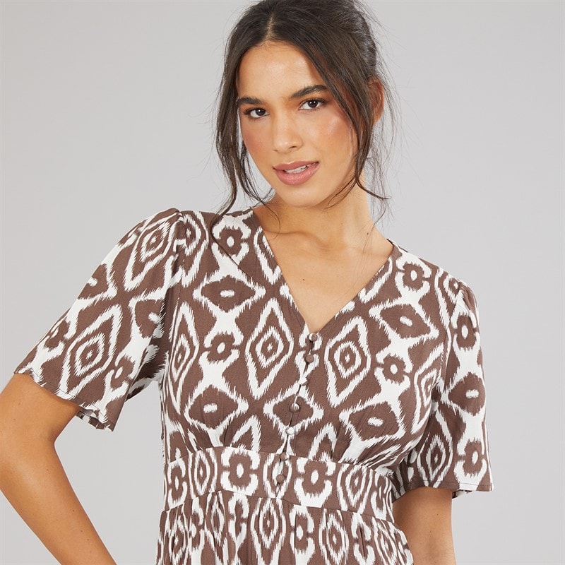 Pieces Womens Tala Midi Dress Cloud Dancer - Image 3