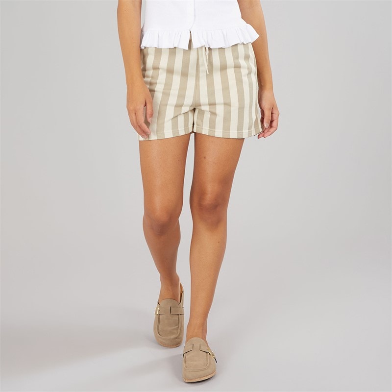Pieces Womens Chili Stripe Shorts Crockery