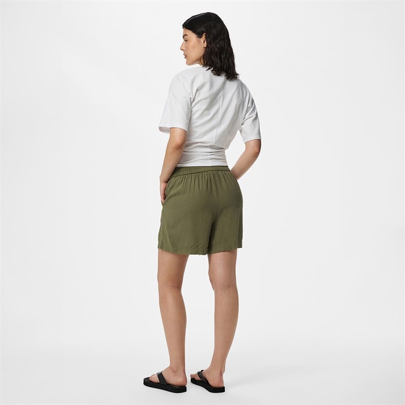 Pieces Womens Pia Shorts Deep Lichen Green - Image 2