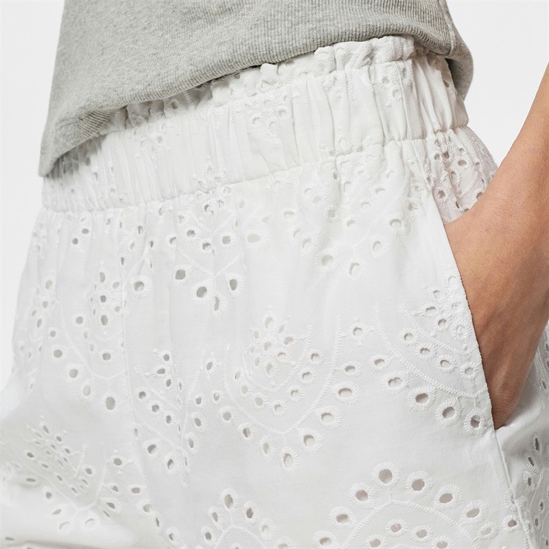 Pieces Womens Vilde Woven Shorts Bright White - Image 2