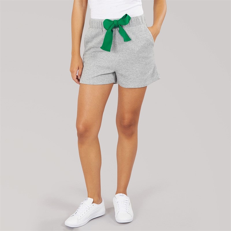 Pieces Womens Chilli String Shorts Light Grey Melange