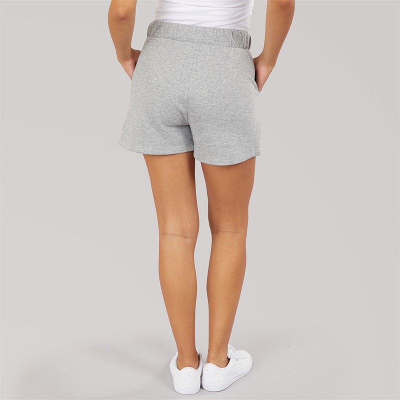 Pieces Womens Chilli String Shorts Light Grey Melange - Image 2