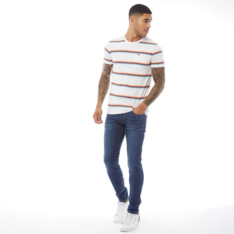 Crosshatch Mens Buraca Slim Fit Jeans Stonewash - Image 3