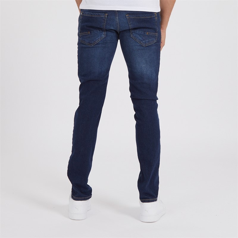Crosshatch Mens Buraca Slim Fit Jeans Darkwash - Image 2