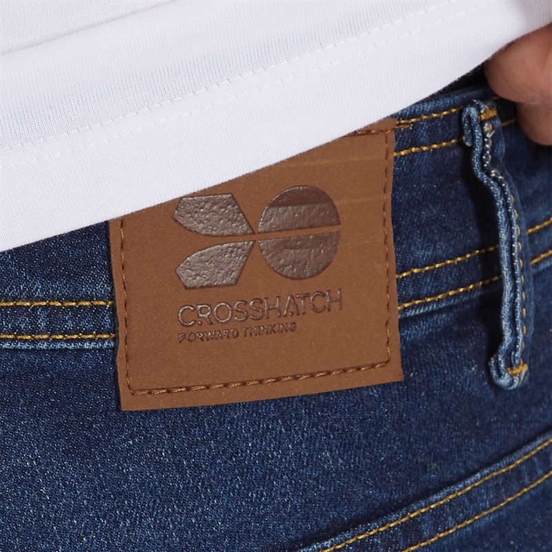 Crosshatch Mens Buraca Slim Fit Jeans Darkwash - Image 3