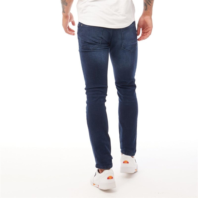 Crosshatch Mens Barbeck Slim Fit Jeans Dark Wash - Image 2