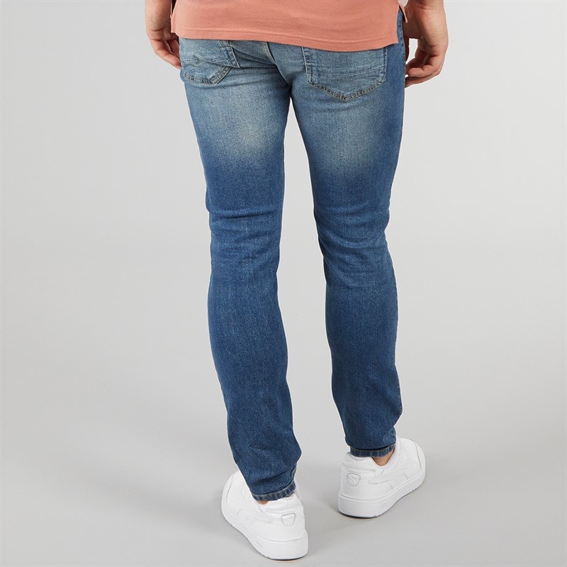 Crosshatch Mens Barbeck Slim Fit Jeans Stonewash - Image 3