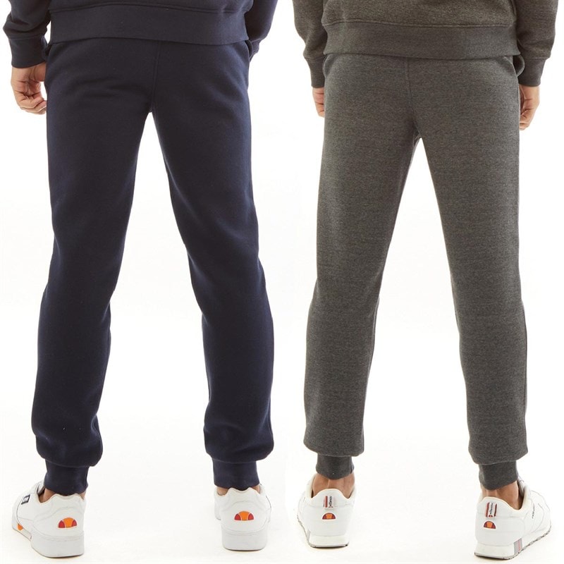 Crosshatch Mens Two Pack Joggers Navy/Charcoal Marl - Image 2