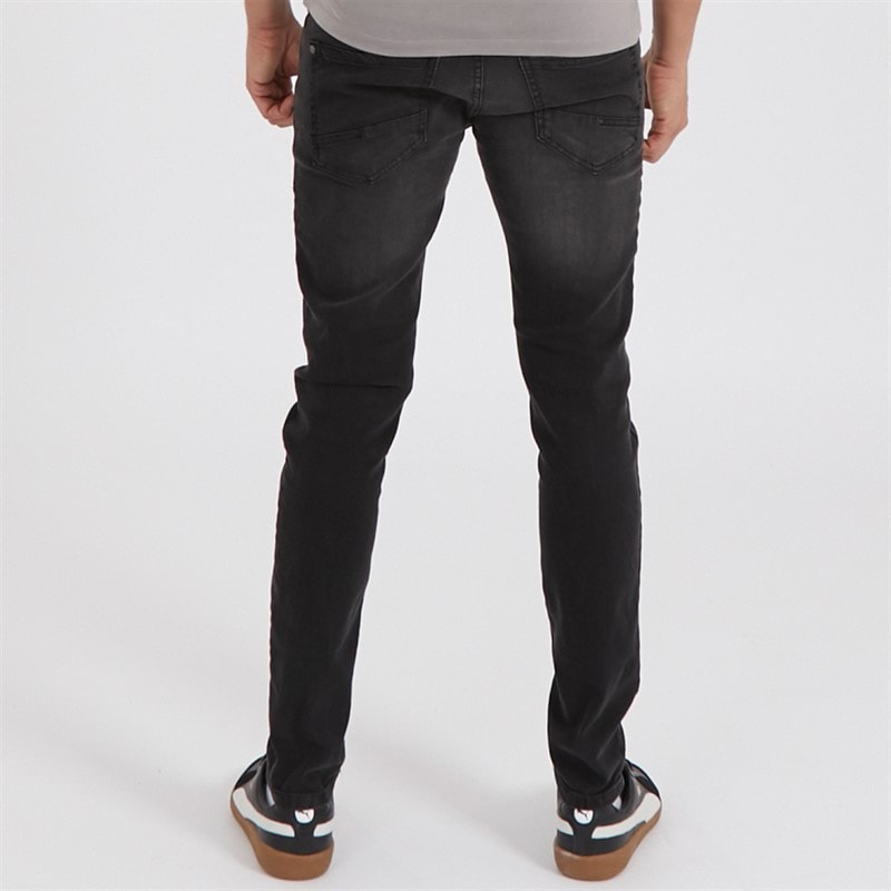 Crosshatch Mens Buraca Slim Fit Jeans Charcoal - Image 2