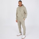 Crosshatch Mens Chelmere Hoodie And Joggers Set Dark Stone