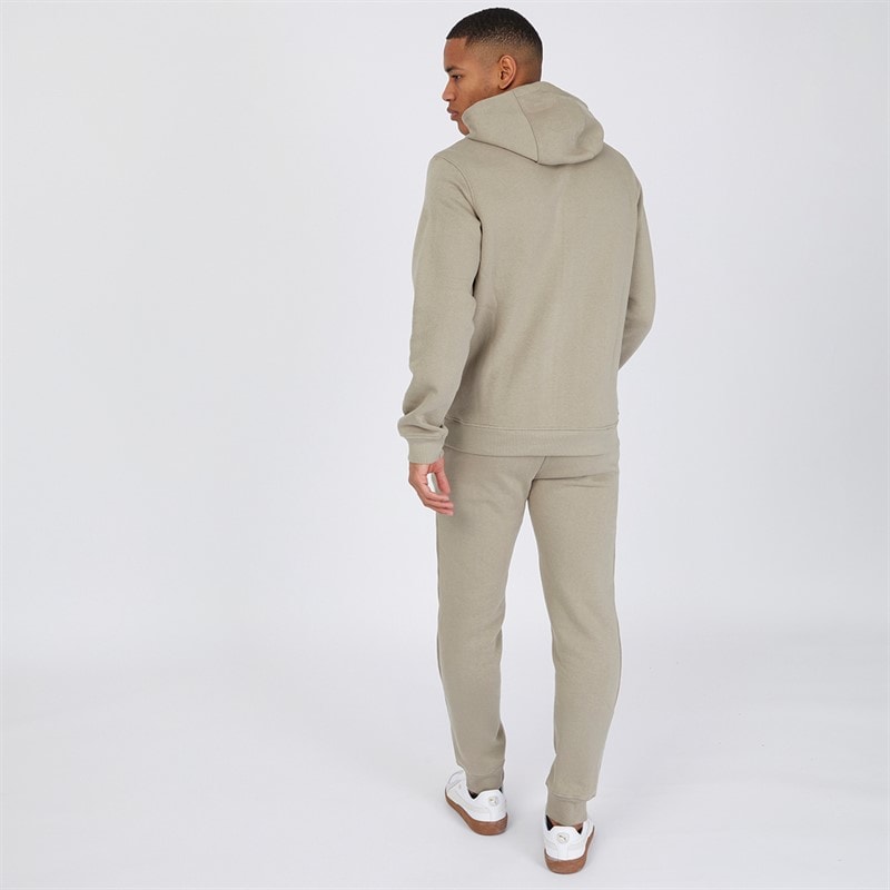 Crosshatch Mens Chelmere Hoodie And Joggers Set Dark Stone - Image 2