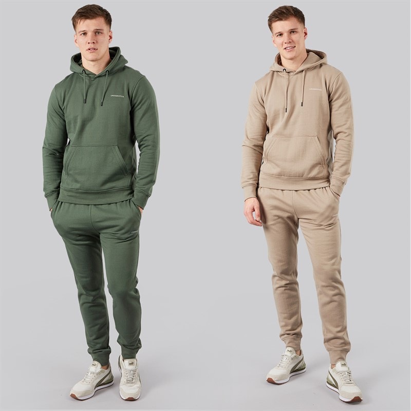 Crosshatch Mens Traymax Two Pack Joggers Khaki/Stone - Image 4
