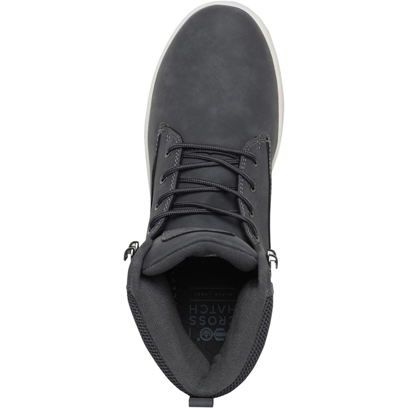Crosshatch Mens Staiger Hi-Top Trainers Grey - Image 4