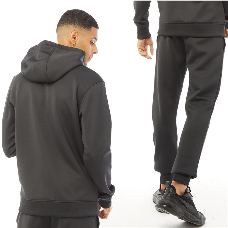 Crosshatch Mens Bradleys Tricot Tracksuit Black - Image 2