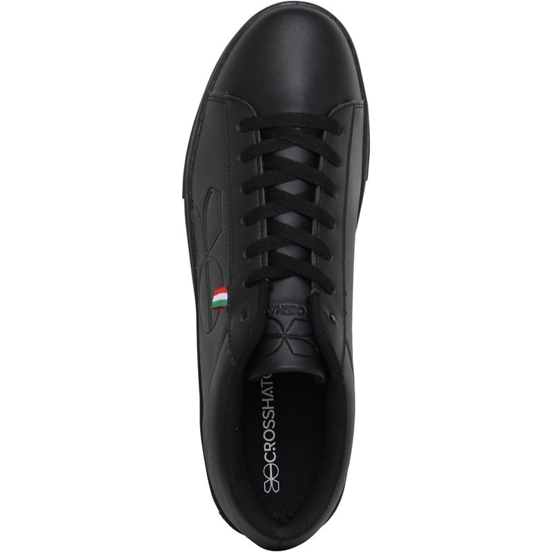 Crosshatch Mens Gleaton Trainers Black Mono - Image 4