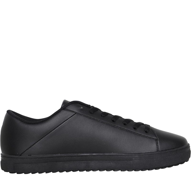 Crosshatch Mens Gleaton Trainers Black Mono - Image 5