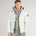 Crosshatch Mens Pitsburg Padded Hooded Jacket Putty