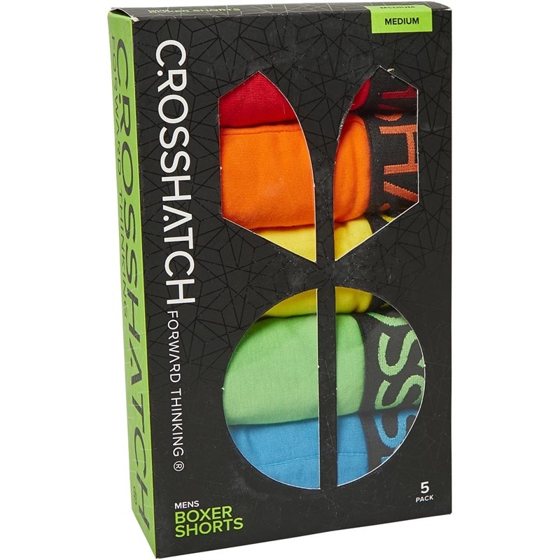 Crosshatch Mens Highlighter Five Pack Boxers Mixed Bright - Image 2