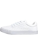 Crosshatch Mens Huseby Canvas Pumps White Mono