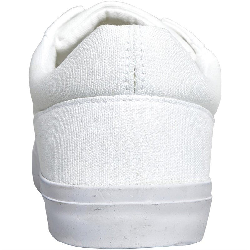 Crosshatch Mens Huseby Canvas Pumps White Mono - Image 3