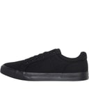 Crosshatch Mens Huseby Canvas Pumps Black Mono