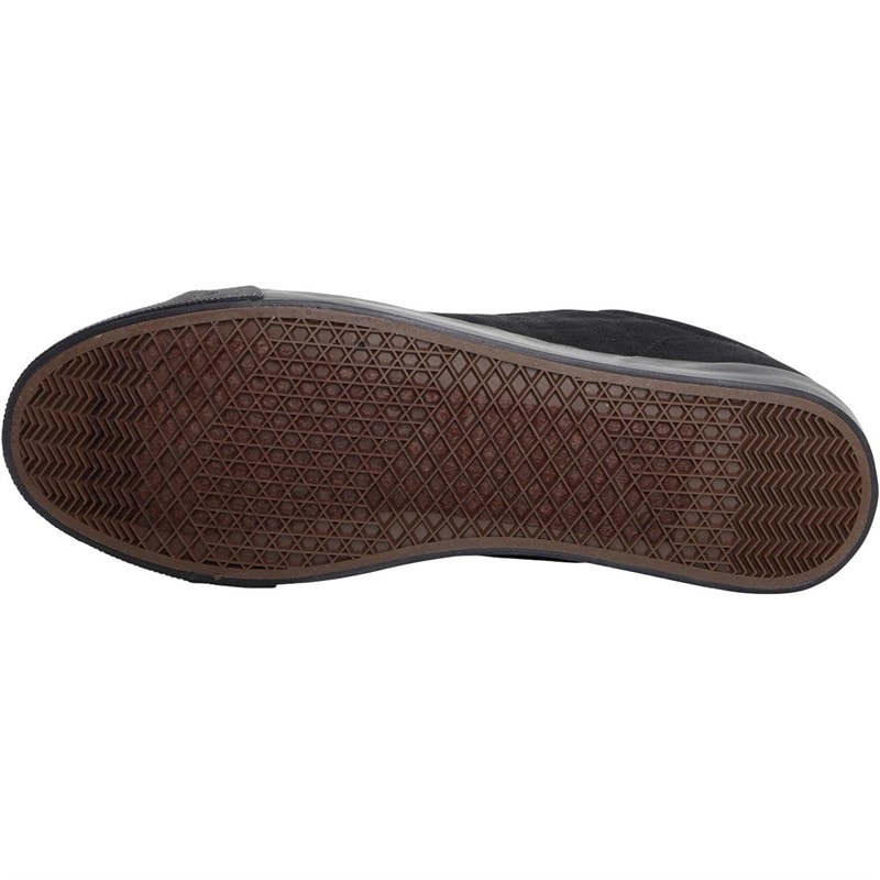 Crosshatch Mens Huseby Canvas Pumps Black Mono - Image 2