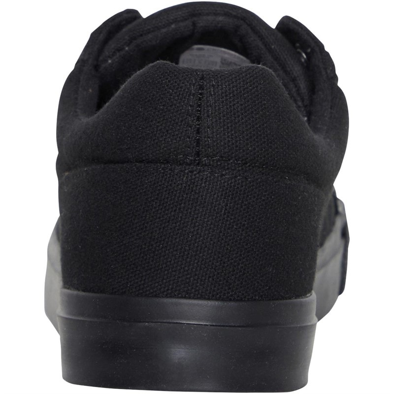 Crosshatch Mens Huseby Canvas Pumps Black Mono - Image 3