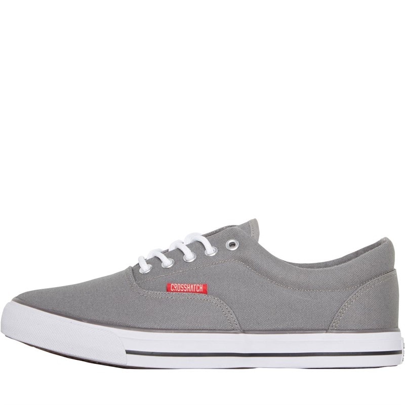 Crosshatch Mens Airwalk Canvas Pumps Grey - Image 1