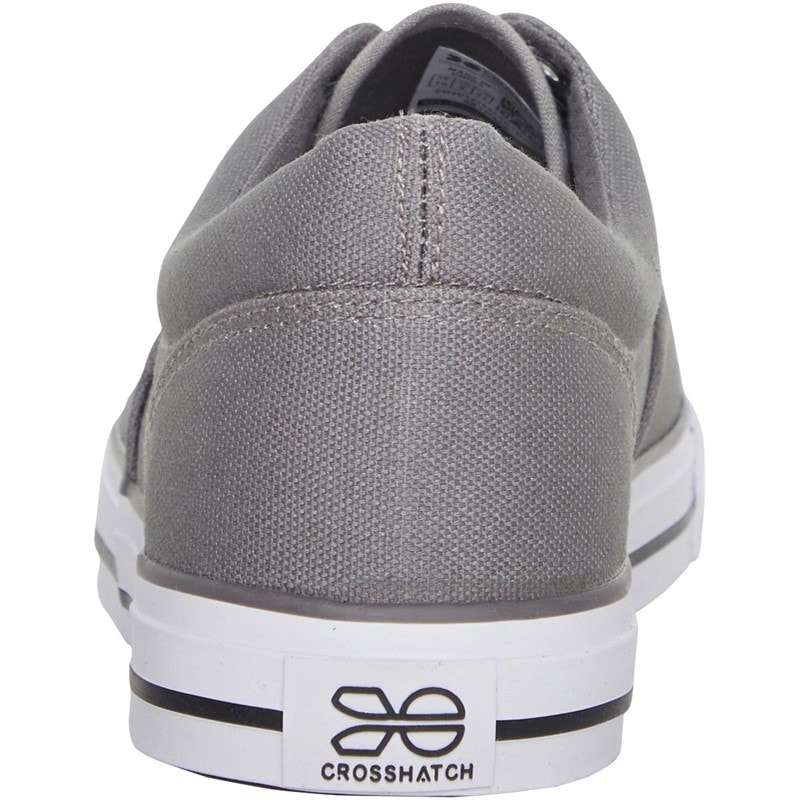 Crosshatch Mens Airwalk Canvas Pumps Grey - Image 3
