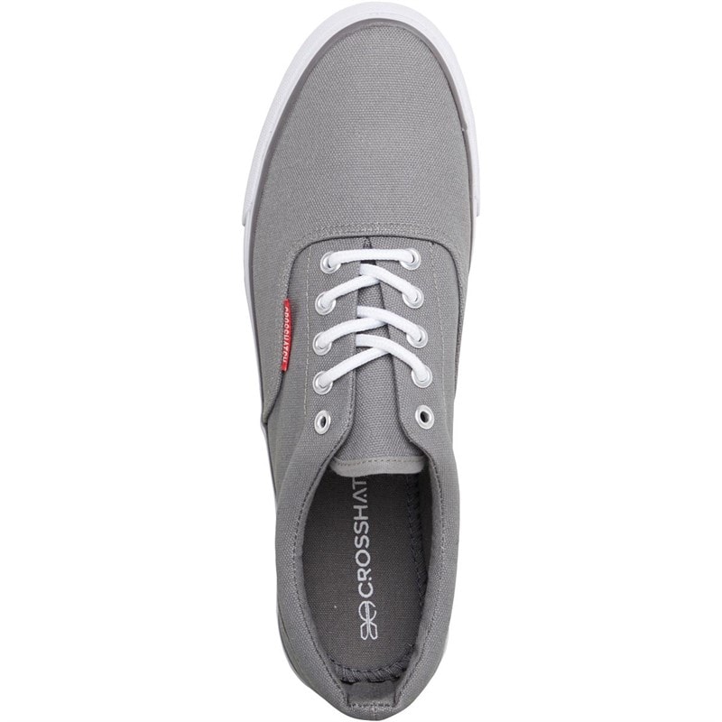 Crosshatch Mens Airwalk Canvas Pumps Grey - Image 4