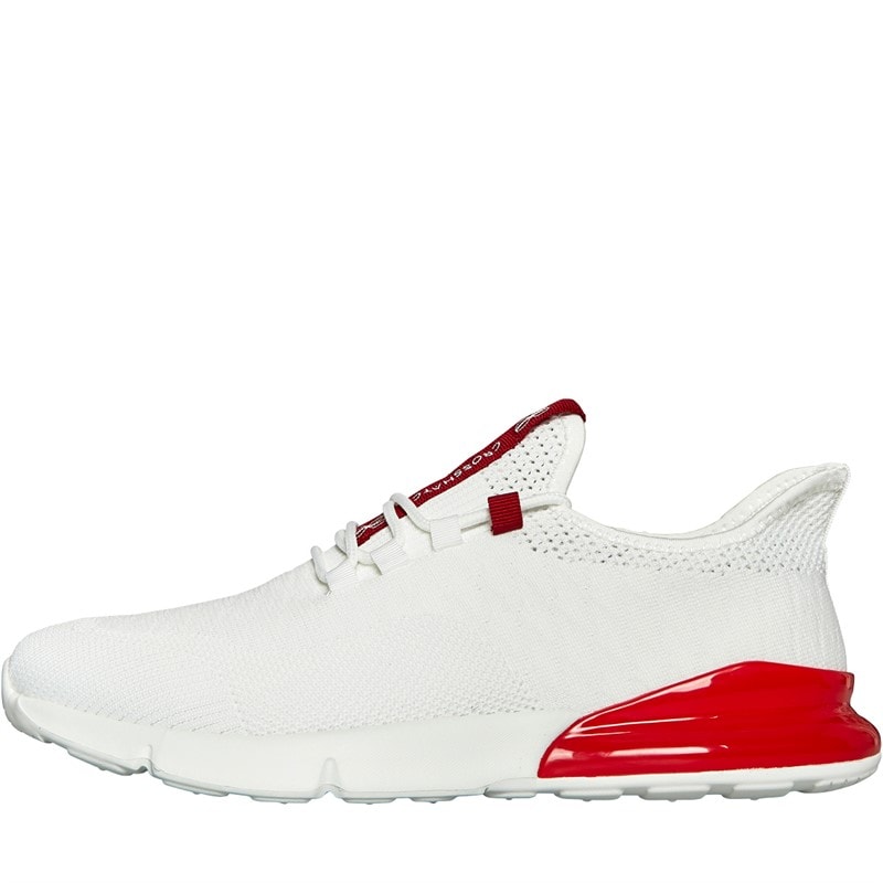 Crosshatch Mens Smitlay Trainers White/Red