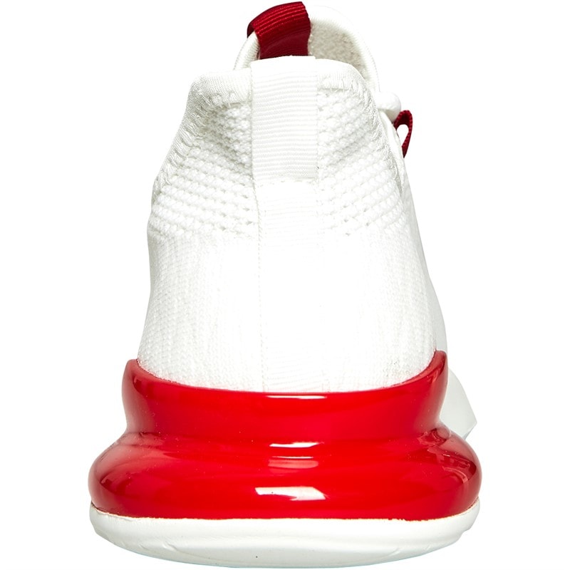 Crosshatch Mens Smitlay Trainers White/Red - Image 3