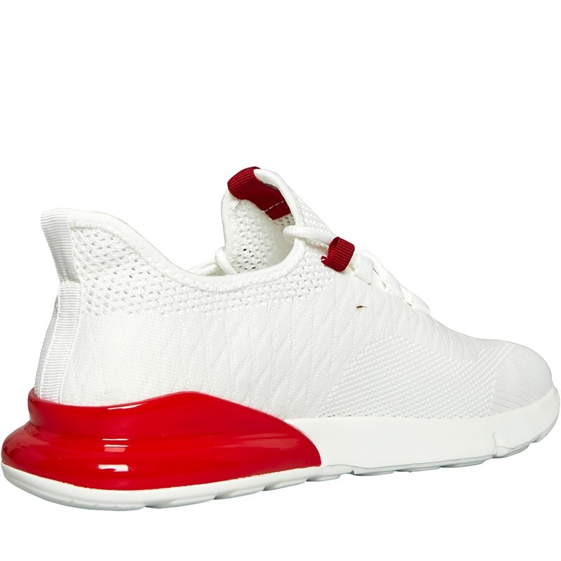 Crosshatch Mens Smitlay Trainers White/Red - Image 5