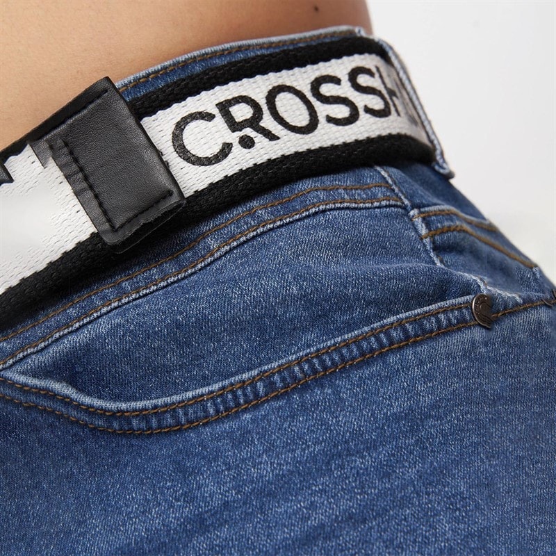Crosshatch Mens Reestier Denim Shorts Mid Wash - Image 3