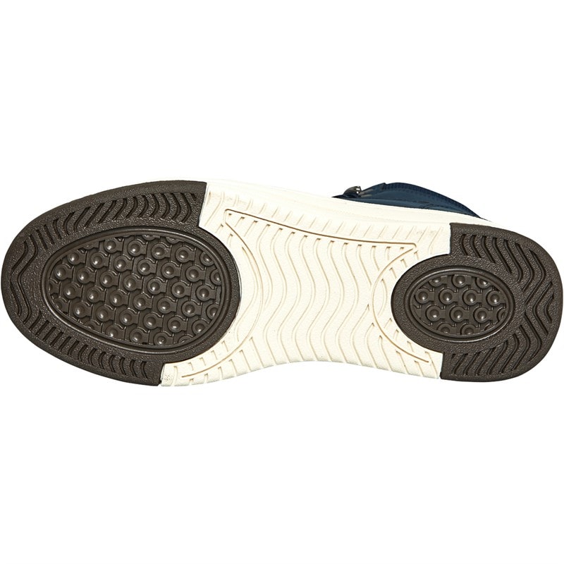 Crosshatch Mens Staiger Hi-Top Trainers Navy - Image 2