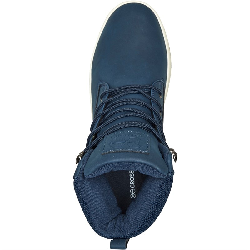 Crosshatch Mens Staiger Hi-Top Trainers Navy - Image 4