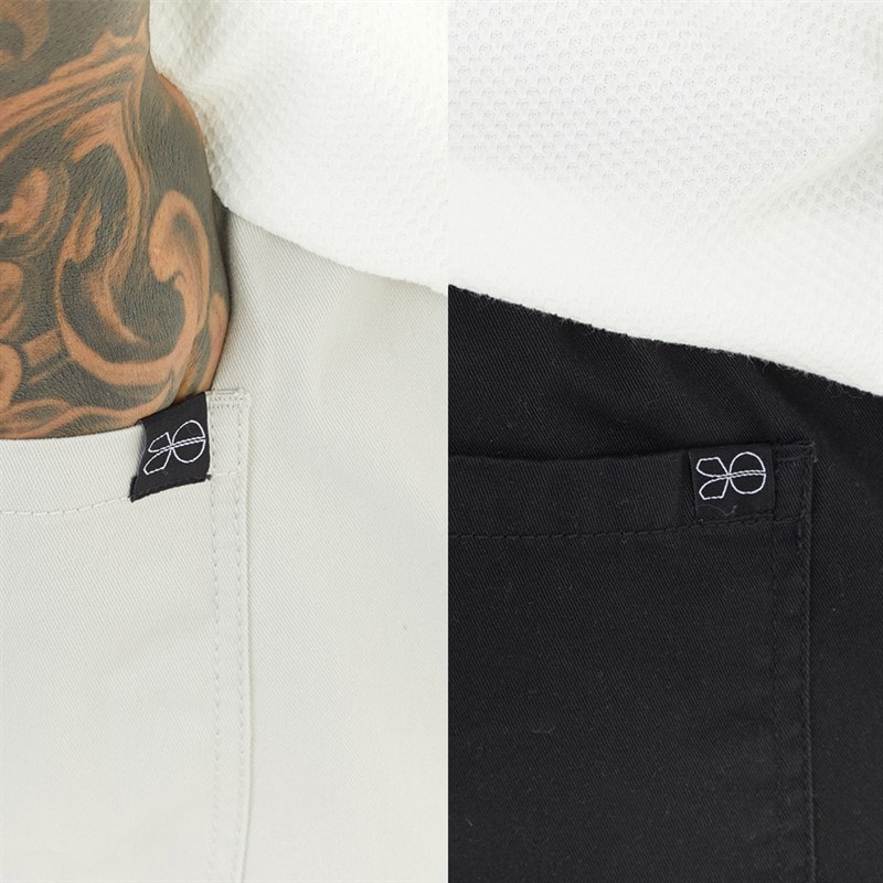 Crosshatch Mens Kathos Two Pack Cargo Shorts Grey/Black - Image 3