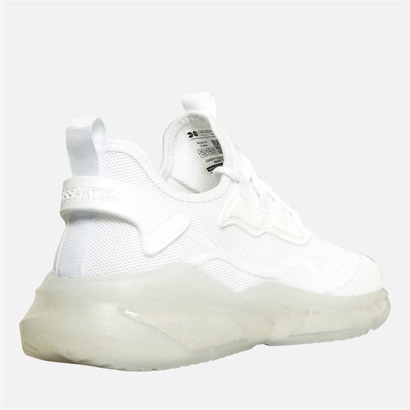 Crosshatch Mens Nantycaws Trainers White Mono - Image 5