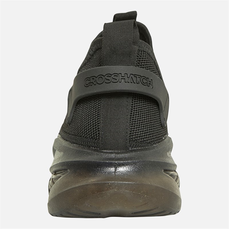 Crosshatch Mens Nantycaws Trainers Black Mono - Image 3