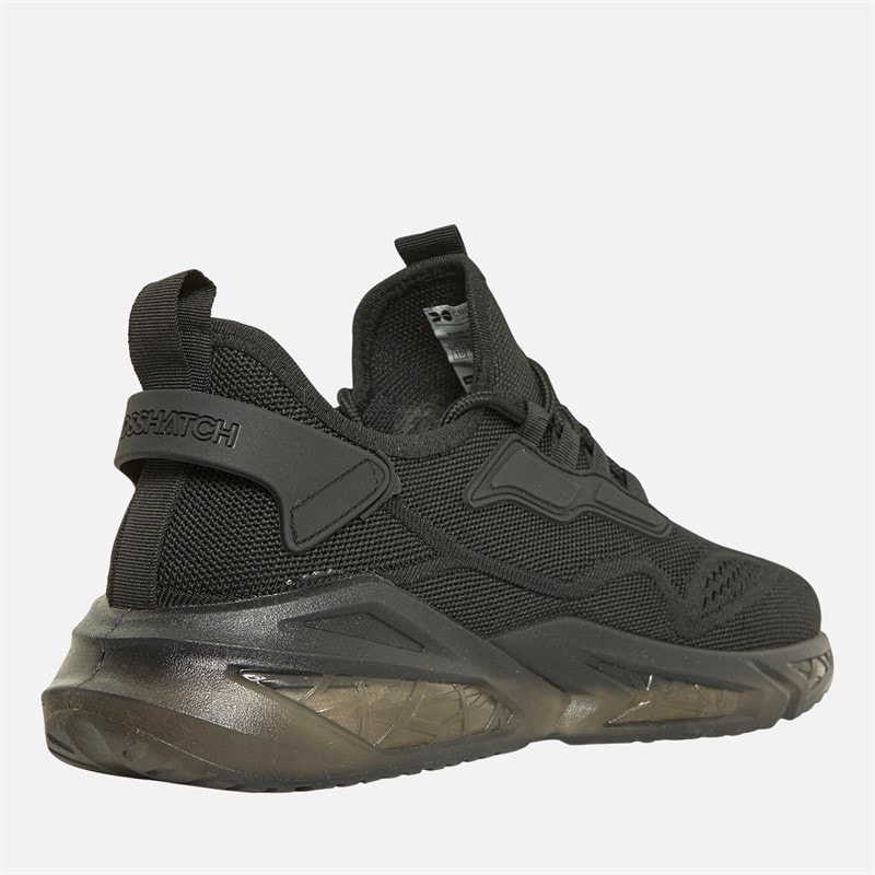Crosshatch Mens Nantycaws Trainers Black Mono - Image 5