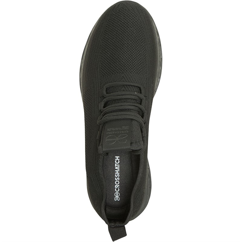 Crosshatch Trebed Trainers Black Mono - Image 4