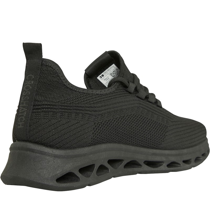 Crosshatch Trebed Trainers Black Mono - Image 5